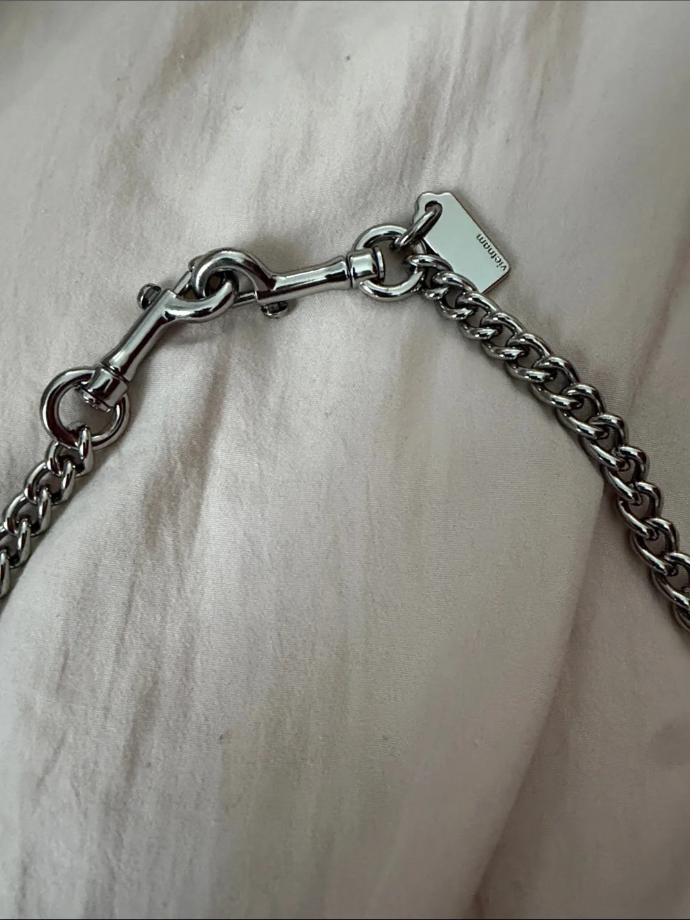 Coach Silver Chain Strap with Curb Links